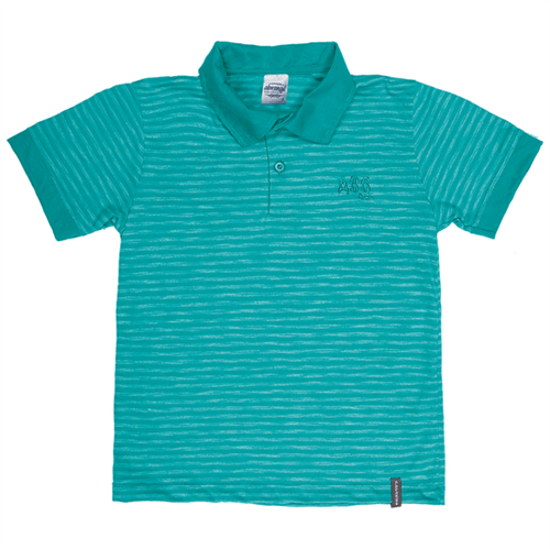 Camiseta Polo Infantil Abrange Listrado Verde 04