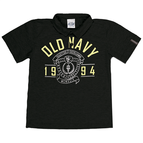 Camiseta Polo Infantil Abrange Navy Preto 04
