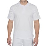 Camiseta Polo Piquet Manga Curta Unissex Branca