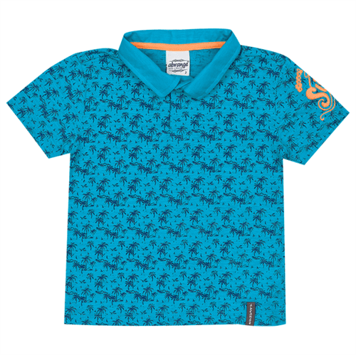 Camiseta Polo Primeiros Passos Tropical Azul 01