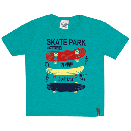 Camiseta Primeiros Passos Skate Park Verde 01