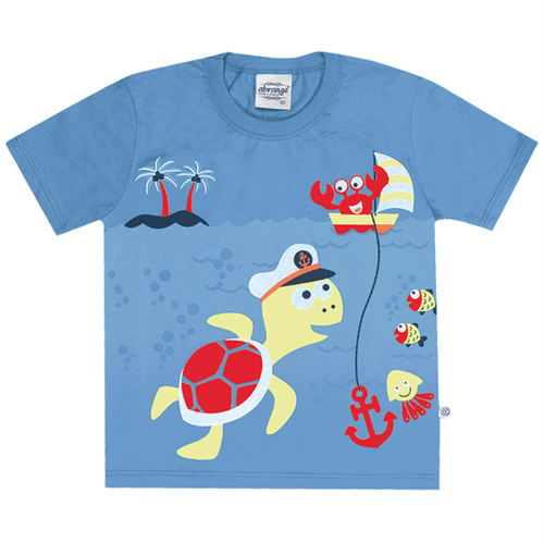 Camiseta Primeiros Passos Tartaruga Azul 01