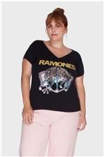 Camiseta Ramones Plus Size Preto-46
