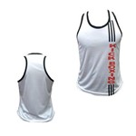 Camiseta/Regata - Kickboxing - 3 Stripes - Branca - Feminino - Duelo Fight . - Duelo Fight
