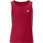 Camiseta Regata Salomon Masculina Trail Vermelha/cinza M