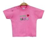 Camiseta Rosa Médio Tip Top 0 a 3 M