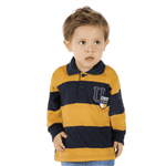 Camiseta Rotativo Ocre - Bebê Menino -Meia Malha Camiseta Amarelo - Bebê Menino - Meia Malha - Ref:34160-353-M