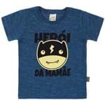 Camiseta Royal Bebê Menino Flamê 39157-140 Camiseta Azul Bebê Menino Flamê Ref:39157-140-G