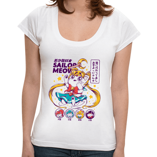 Camiseta Sailor Meow - Feminina - P