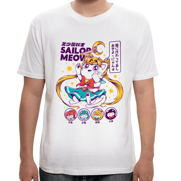 Camiseta Sailor Meow - Masculina - P