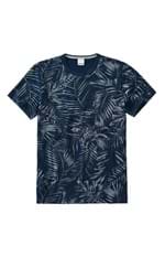 Camiseta Slim Folhagem Malwee Azul Escuro - P