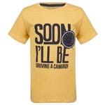 Camiseta Soon It Will Drive Infantil Camaro Gm Amarelo 2 Anos 11447