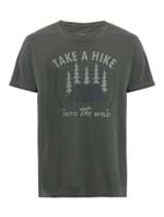 Camiseta Take a Hike de Algodão Verde Tamanho M