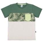 Camiseta Verde Menino Meia Malha Ref:37955-356-12