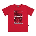 Camiseta Vermelho Juvenil Menino Meia Malha 36958-65