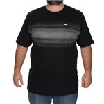 Camiseta Wg Horizontal Lines Tamanho Especial - Preta - 4G