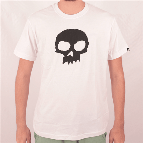 Camiseta Zero Skull Raglan Branco/preto M