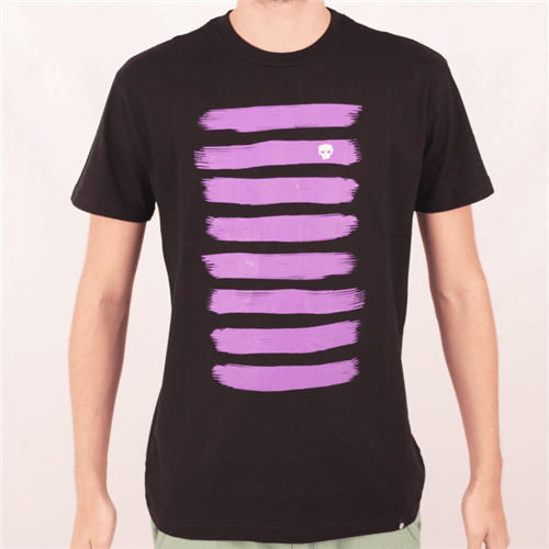 Camiseta Zero Stripes Preto/roxo M