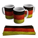 Caneca Alemanha Bandeira Países Arte Aquarela Porcelana