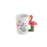 Caneca em Cerâmica Bon Gourmet Flamingo 380ml
