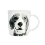 Caneca em Porcelana I Love Dogs Beagle B 320ml Branca