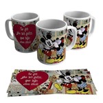Caneca Mickey e Minnie Disney Namorados Presente Porcelana