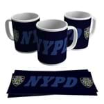 Caneca NYPD Polícia de Nova York Brasão Distintivo Porcelana