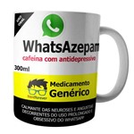 Caneca Remédio Genérico Whatsazepam em Porcelana Esmaltada