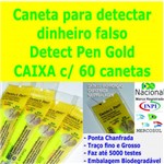 Caneta Detect Pen Gold - Detector de Notas Falsas - Embalagem Biodegradável