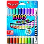 Caneta Hidrografica - Color Peps - Duo Color com 10 Cores