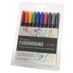 Caneta para Caligrafia Fudenosuke Colors Kit com 10 Cores Tombow