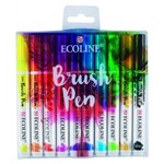 Caneta Pincel Ecoline Brush Pen Talens - 10 Cores