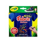 Canetinhas de Tecido Bright Fabric Markers - 8 Cores - Crayola