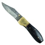 Canivete Artesanal Paquistão Aço Damasco Copper - Crosster