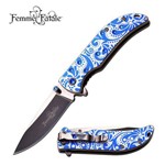 Canivete Assistido Femme Fatale Azul Master Cutlery