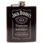 Cantil Porta Bebidas de Bolso Jack Daniels Preto 210 Ml