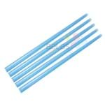 Canudo Azul Glitter - 50 Unidades