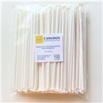 Canudo de Papel Biodegradável Branco Embalado Individualmente - Kit com 500 Unidades
