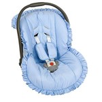 Capa Bebê Conforto Poá Azul 3 Peças