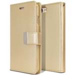 Capa Carteira Goospery Rich Diary para Apple IPhone 7 / 8-Dourada