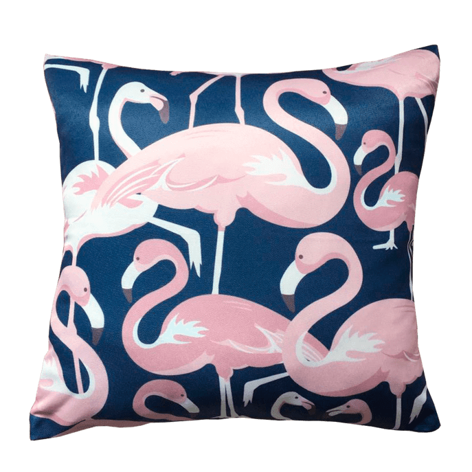 Capa de Almofada Flamingo Azul 45x45 Cm