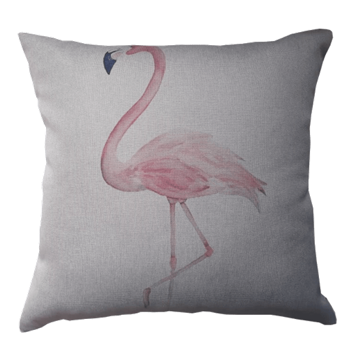 Capa de Almofada Flamingo Linho Bege 45x45 Cm