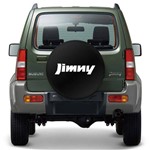 Capa de Estepe Jimny 4sport 12 a 17 Jimny 4work 15 a 17 Basic Preto e Branco com Cadeado