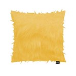 Capa para Almofada Tecido Pelúcia Amarelo Pelo Alto - D'Rossi