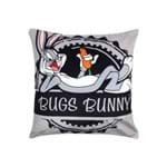 Capa para Almofada Urban Looney Tunes Bugs Bunny Happy Carrot 45x45cm Cinza Cinza Único