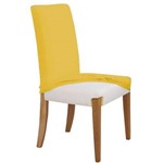 Capa para Cadeira de Jantar CL Capas Suplex de Alta Qualidade Cor Amarela