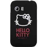 Capa para Celular Galaxy Y Hello Kitty Cristais Policarbonato Preta - Case Mix