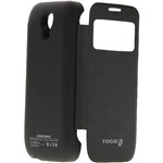 Capa para Celular para Galaxy S4 Mini Protetora e Carregadora Plástico Rígido Preta Yogo
