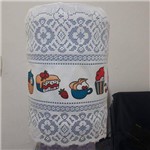 Capa para Galão Garrafão de Água Estampa de Cupcake Branca 40x30cm - Interlar