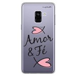 Capa para Galaxy A8 2018- Amor e Fé.